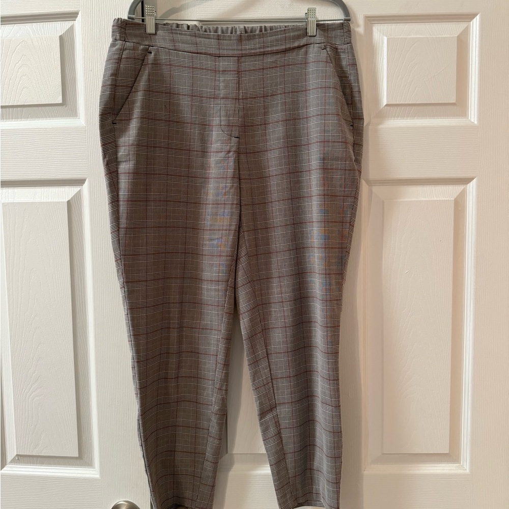 Nine West Women’s Gray Plaid Dress Pants